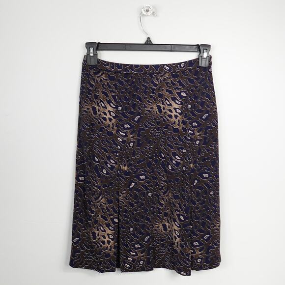 Tory Burch Animal Print Knee Length Skirt leopard print cheetah XS - Picture 6 of 13